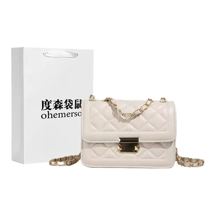 Dusen Kangaroo ПУ (полиуретан) Сумка через плечо Женская Белая Черная