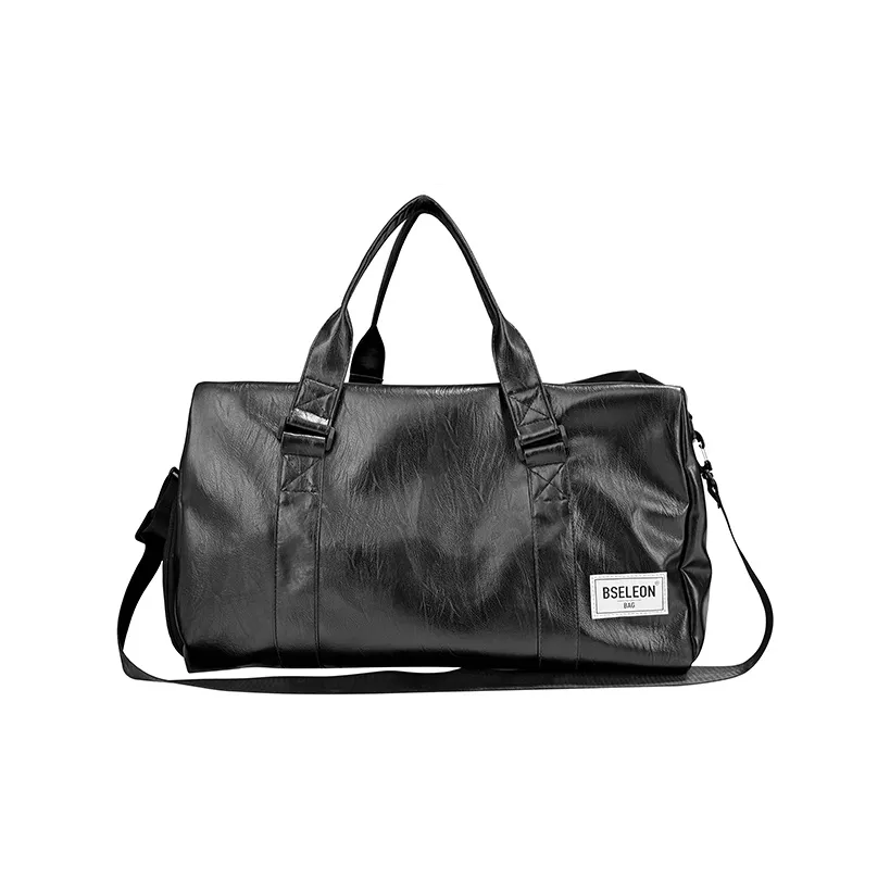 BSELEON Storage Bag Swim Bag Travel Bag PU Black Unisex