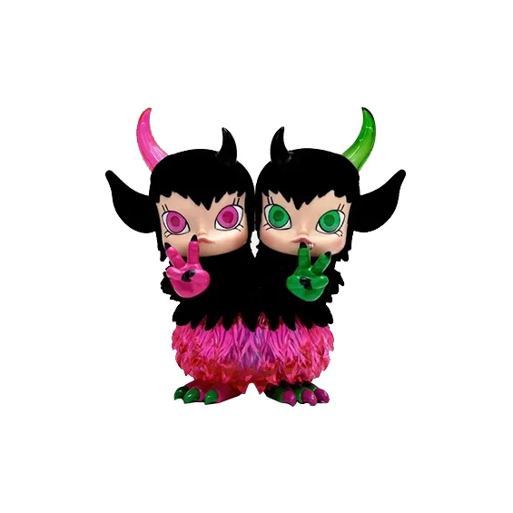 POP MART Beijing Модная игрушка Праздничный Exhibition Ограниченный Twin BEAST Молли Black Edition Модные фигурки