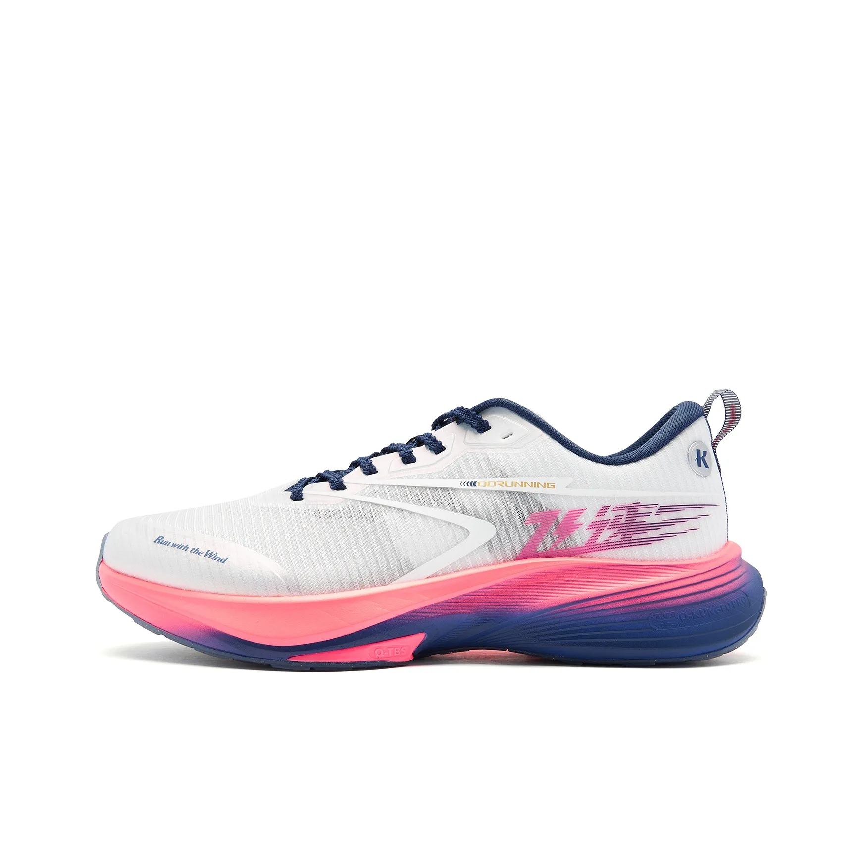 QIAODAN Fast 2.0   Strong Wind Blowing Running Shoes Men's Low Top Jordan White Green Plum