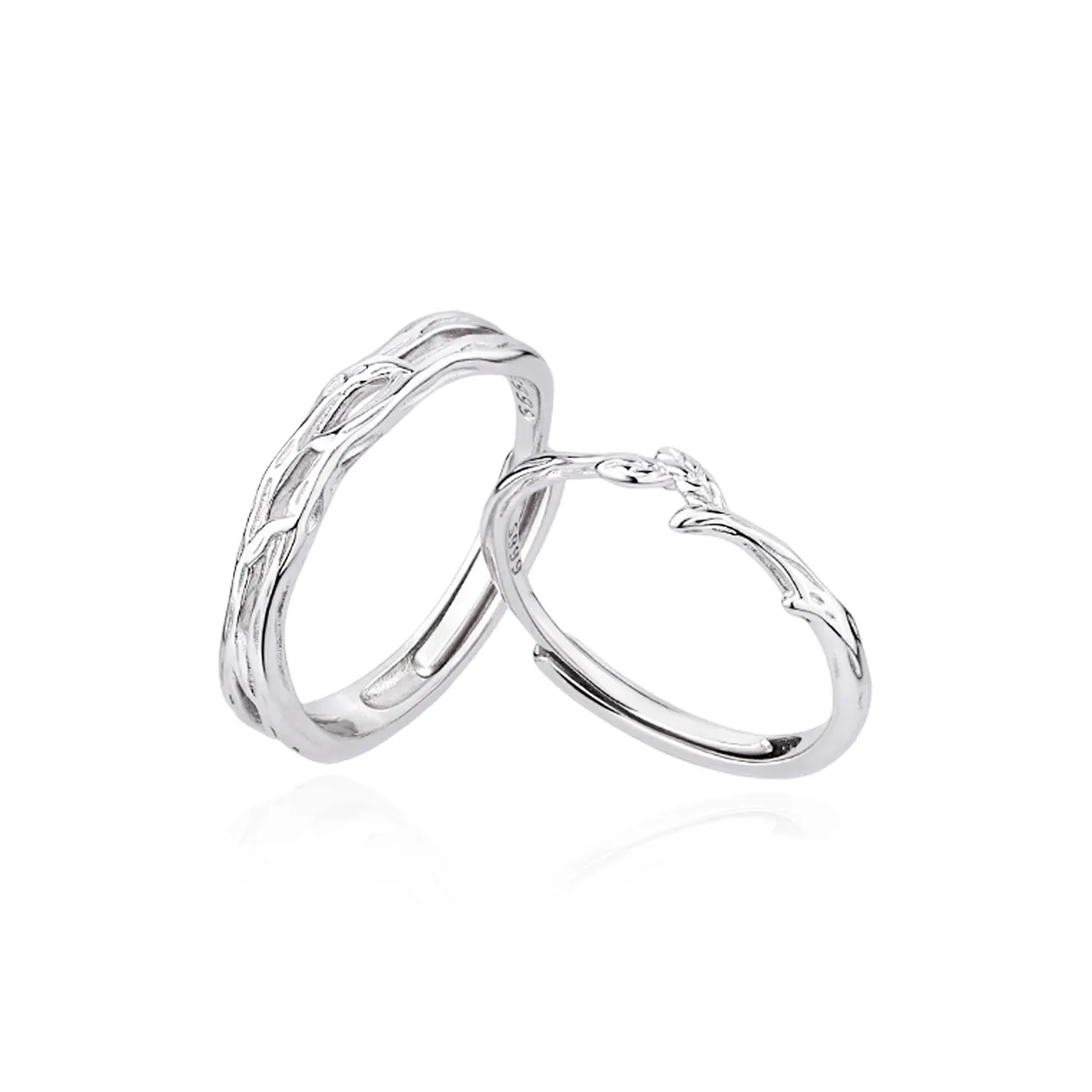 HOLLY RYAN Ins Регулируемое отверстие Стиль Мори Сладкий стиль Переплетенная ветка Кольцо Коммутирование Универсальный Унисекс