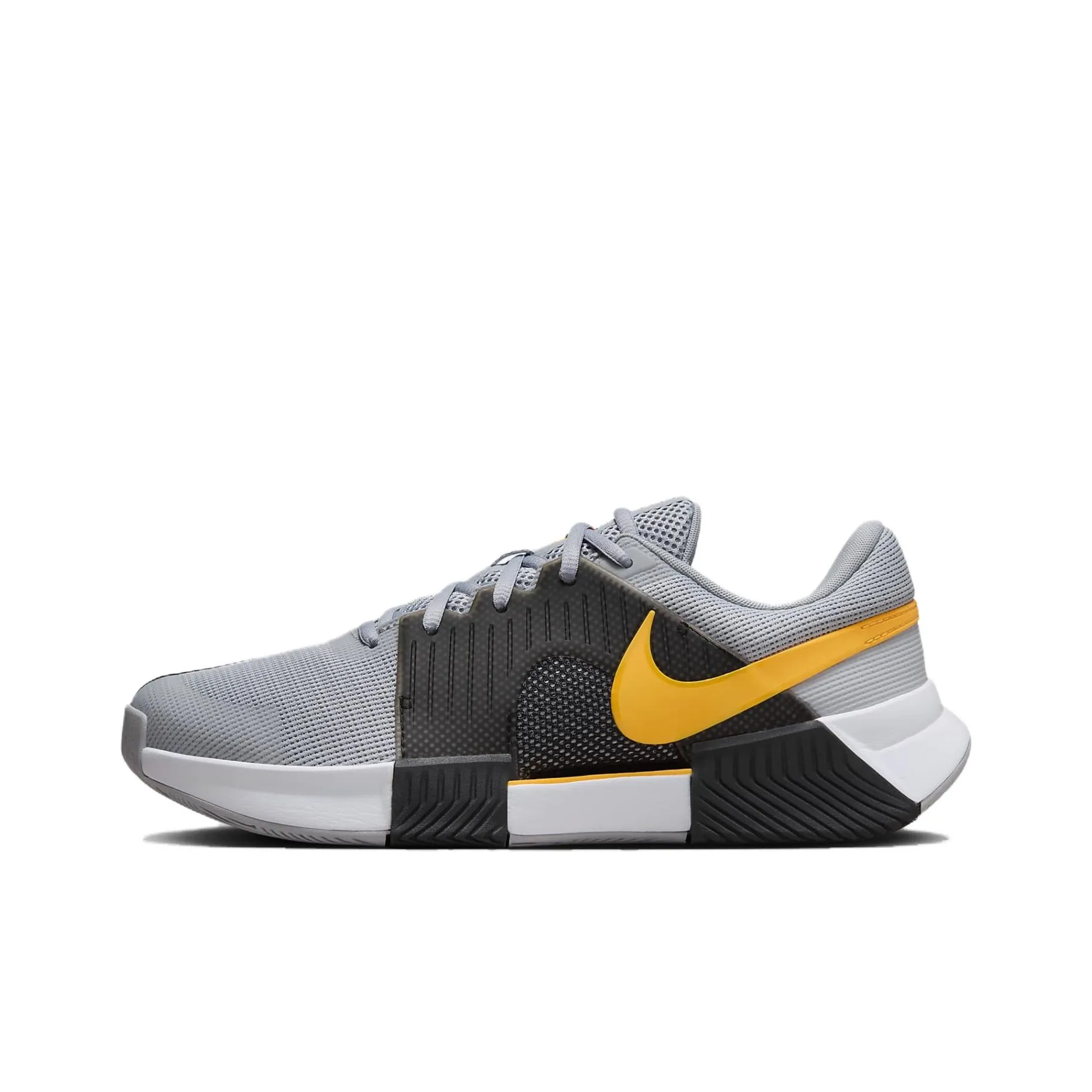 Nike Air Zoom GP Аbrasion Resistant Низкий Топ Кроссовки для тенниса Мужские Серый Желтый