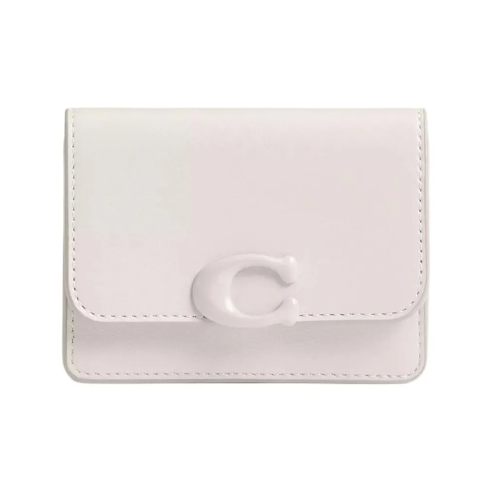 COACH Bandit Утонченный Телячья кожа Кошелек Мини Women's White