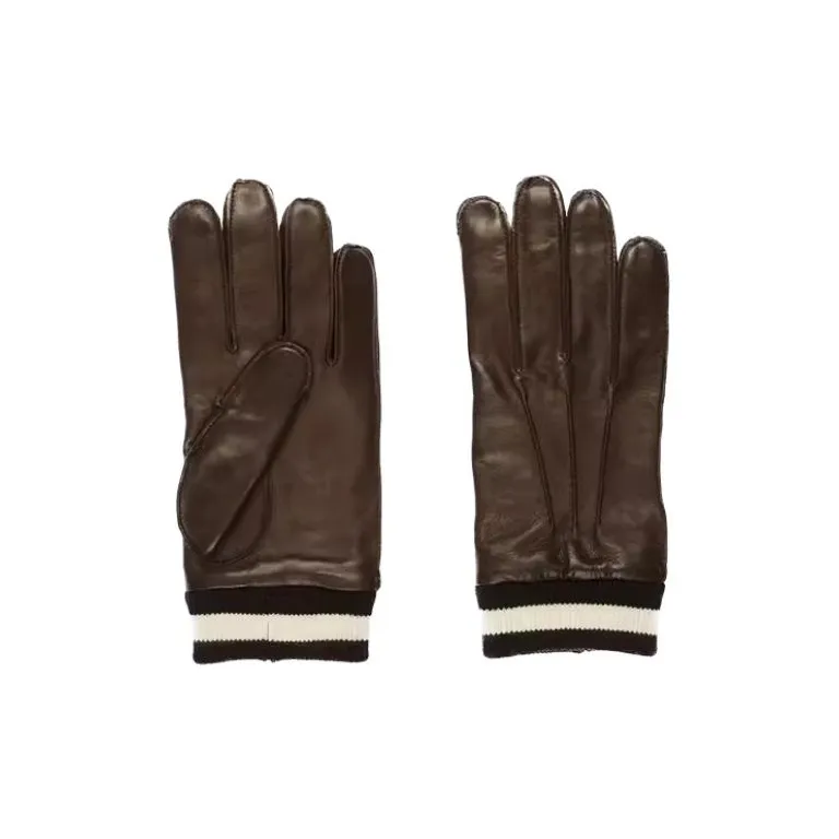 BALLY Овчина Перчатки Мужские Коричневые