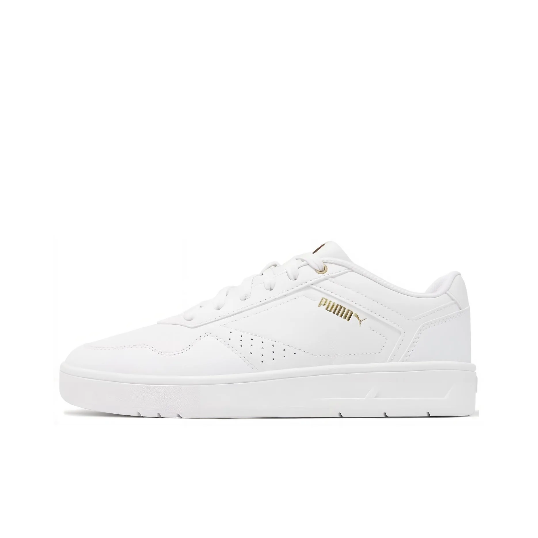 PUMA Court Classic Collection Low Топ Скейтборд Кроссовки Унисекс Белый Золото