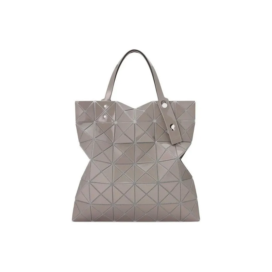 ISSEY MIYAKE Lucent Gloss Polyvinyl Chloride Blended With Polyester One Shoulder Handbags Women's Light Gray