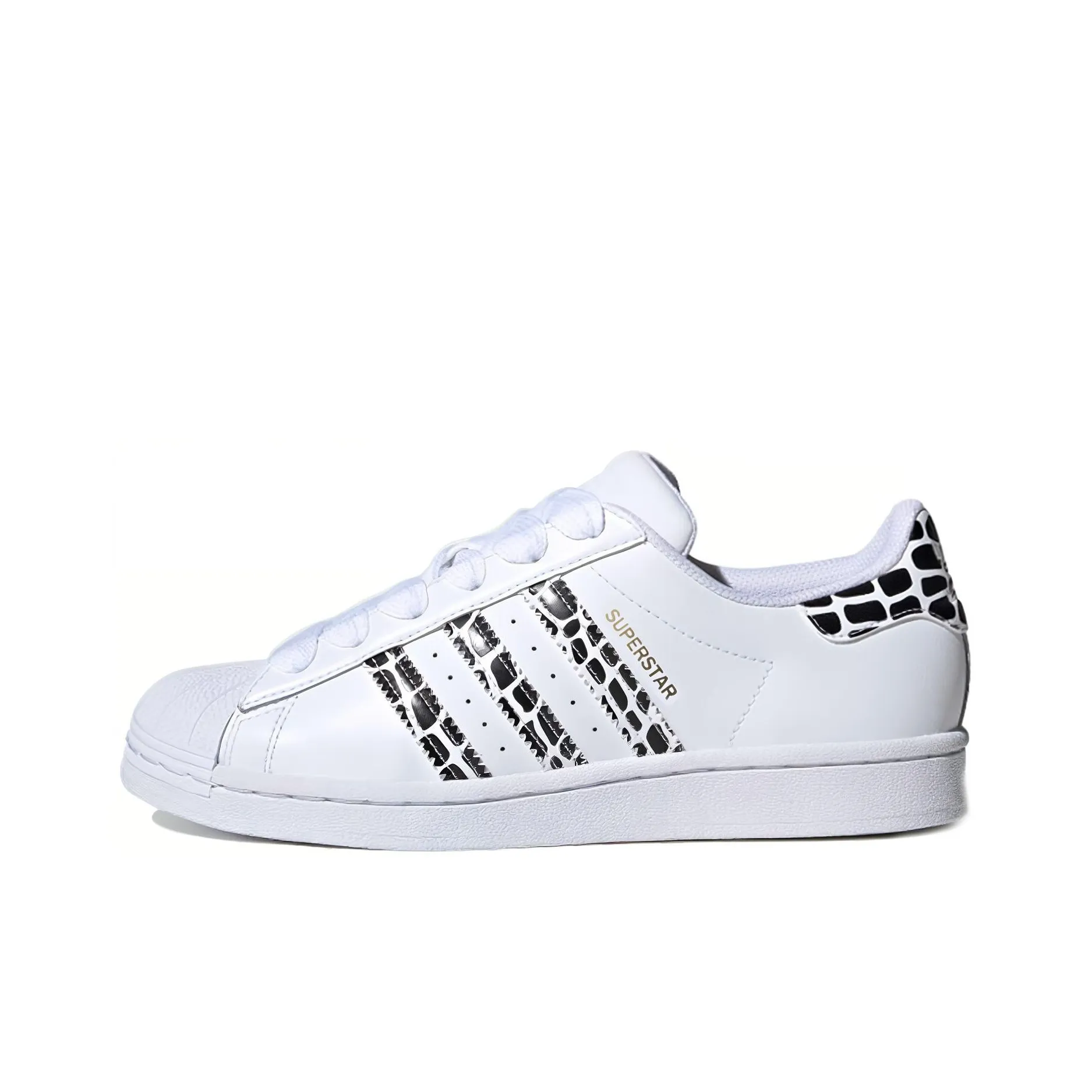 Adidas Originals Superstar White Leopard Stripes Women's