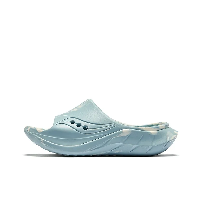 Saucony Cradle 2 Odor Resistant, Abrasion Resistant Slide Slippers Unisex Blue Beige
