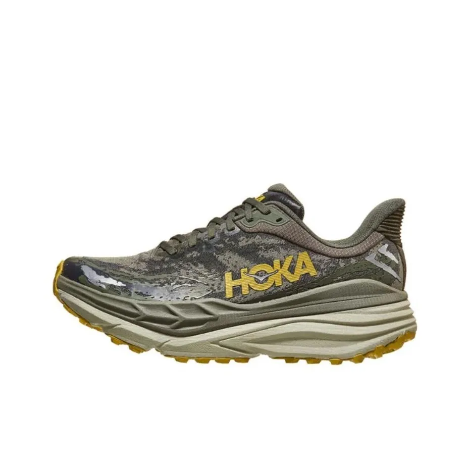 HOKA ONE ONE Stinson 7 Устойчивый к истиранию Дышащий Низкий Топ Повседневные Беговые кроссовки Унисекс Зеленый