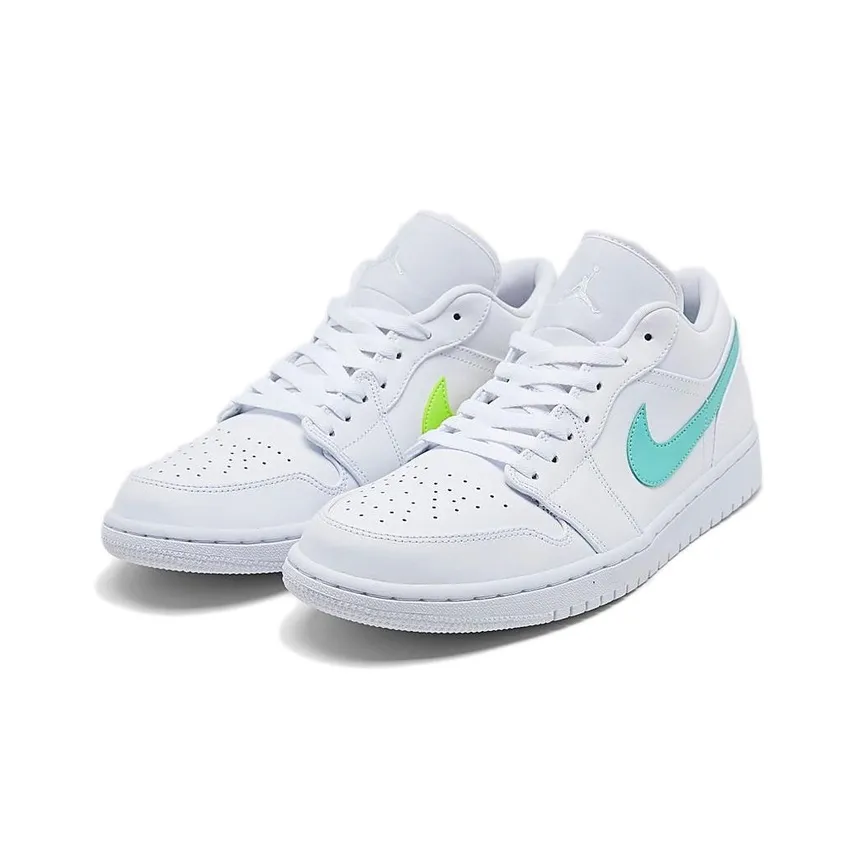Jordan Air Jordan 1 Vintage Basketball Shoes Men Low Top White/Blue/Pink/Yellow/Green