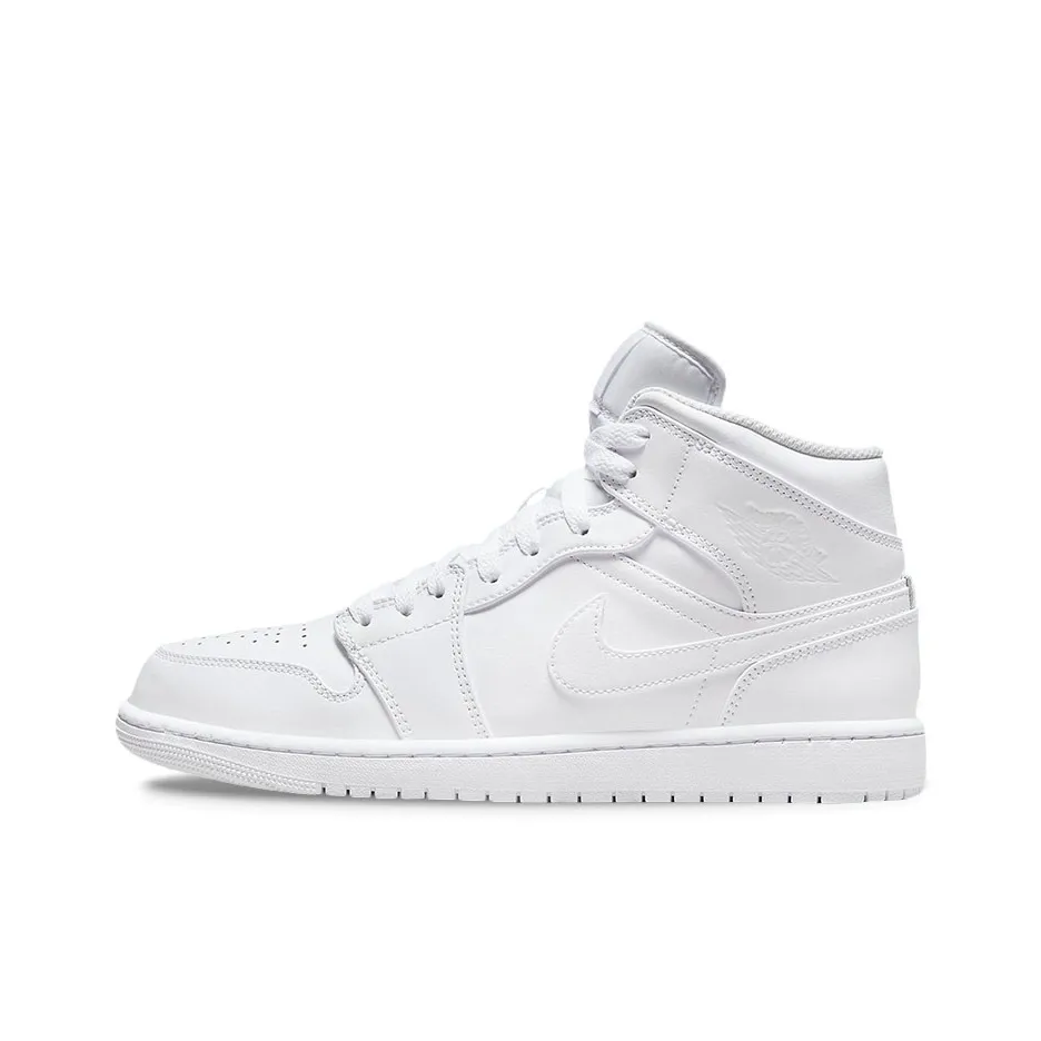 JORDAN 1 Mid Triple White