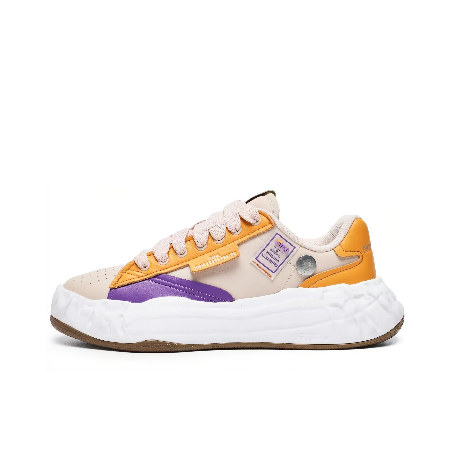 MIHARA YASUHIRO x FILA FM 20 Low Скейтборд Кроссовки Женские Белые Желтые Фиолетовые