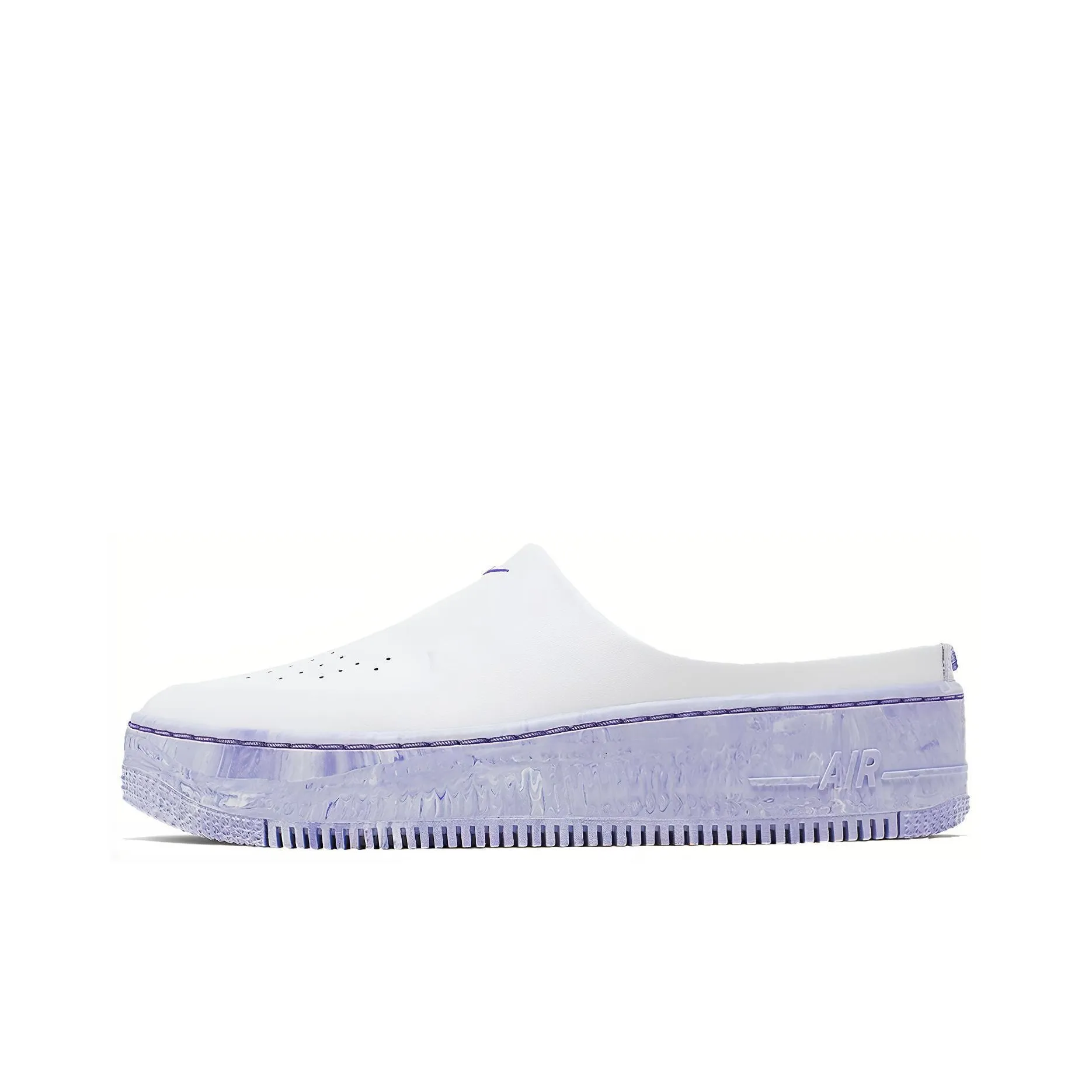 Nike Air FORCE 1 Slip-resistant Low Top Скейтбординг Кроссовки Женские Белый Фиолетовый