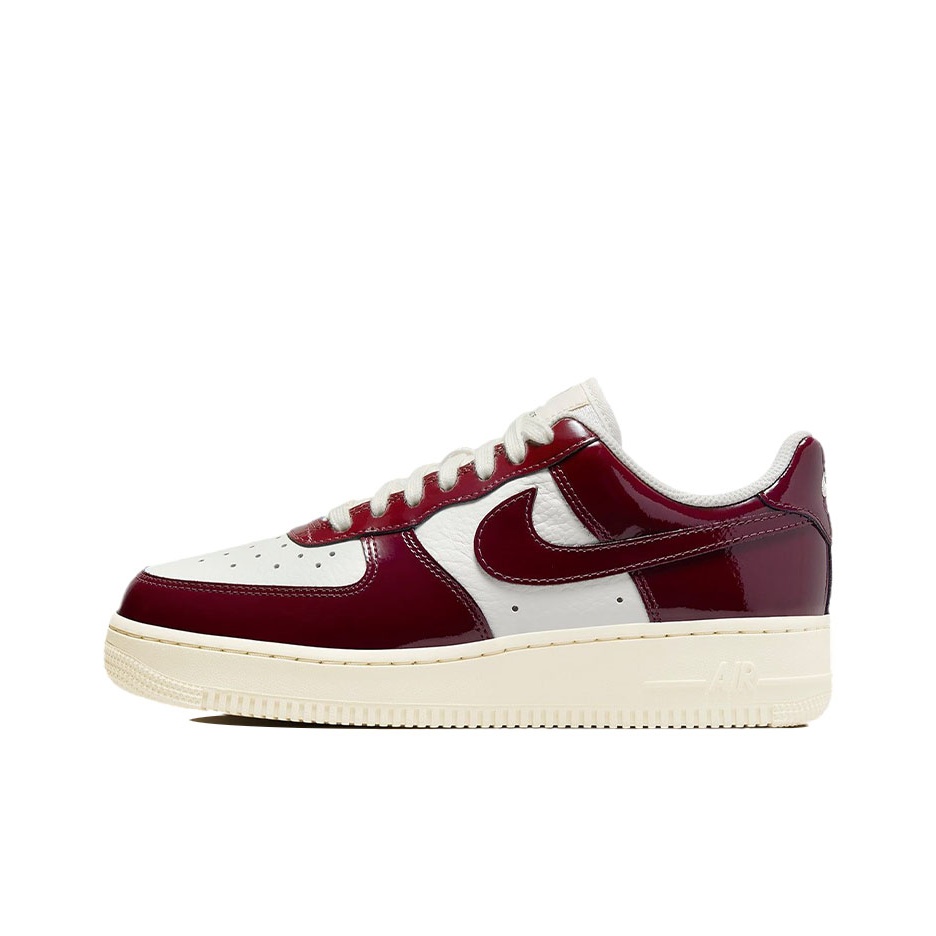 burgundy and black air force ones