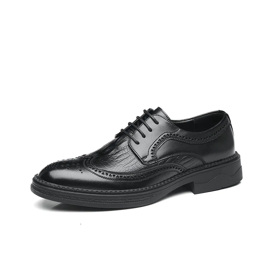Mulinsen Dress Shoes Men's Low Top Black/Tea Brown