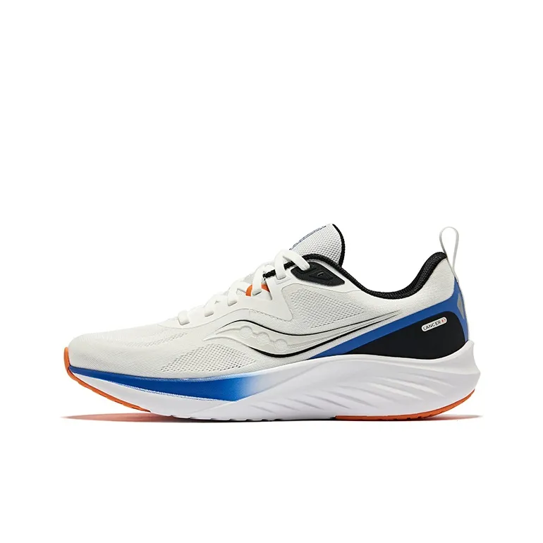 Saucony LANCER 3 Low Top Running Shoes Men's White Black Blue