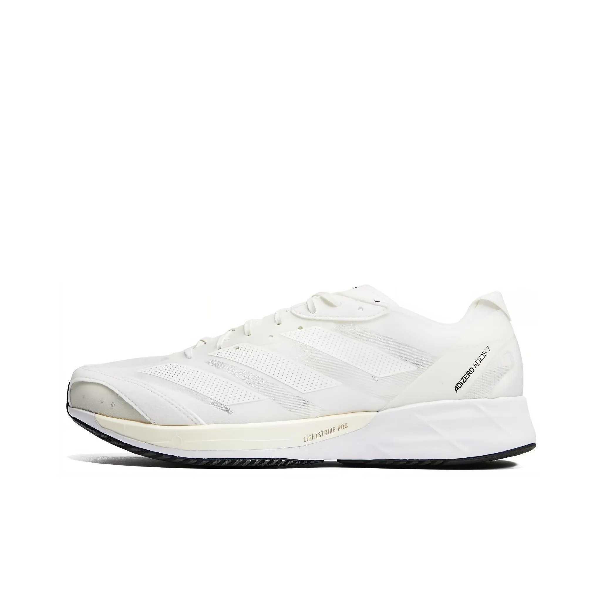 Adidas Adizero Adios 7 Cushioning Anti-Slip Wear-Resistant Breathability Low-Top Casual Running Shoes Men's White Black