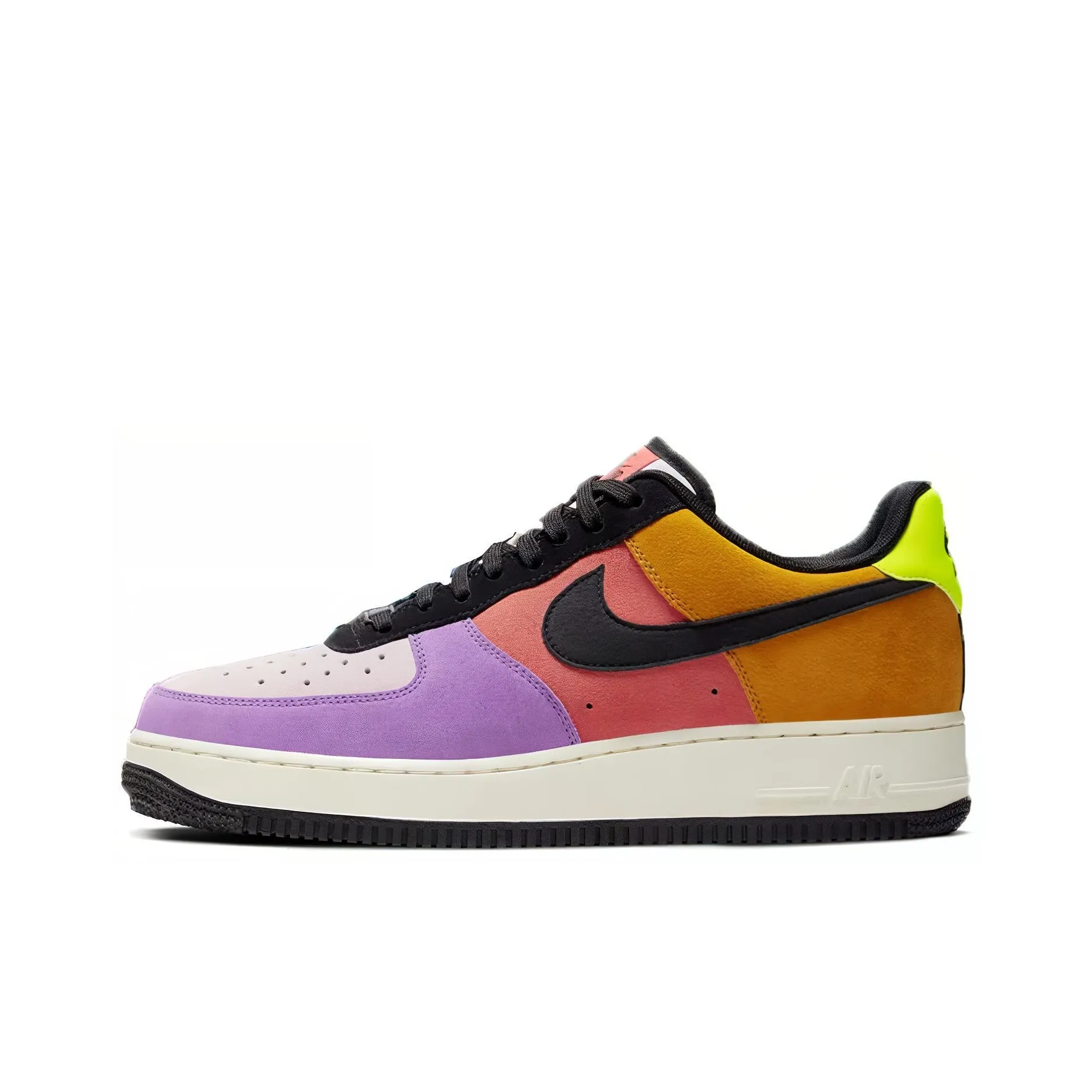 Nike Air FORCE 1 'POP The Уличный' Нескользящий Легкий Низкий Топ Кроссовки для скейтбординга Унисекс Фуксия Апельсин