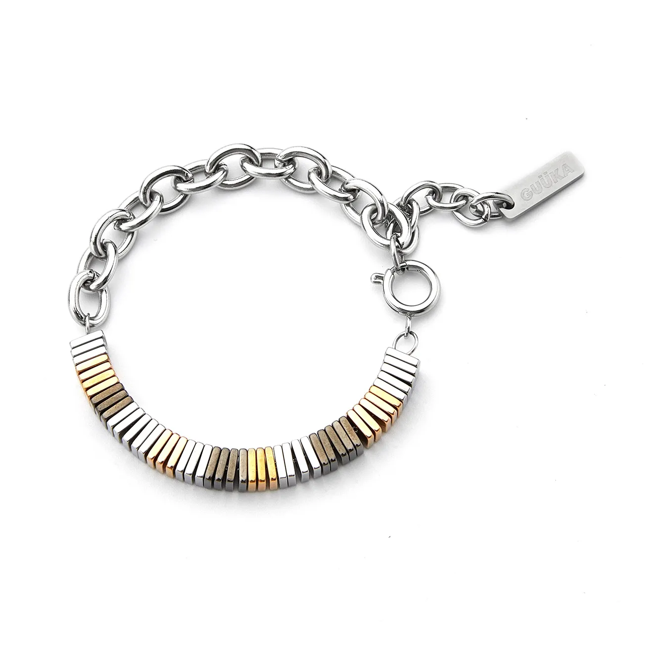 Guuka Браслеты из нержавеющей стали Женское серебро