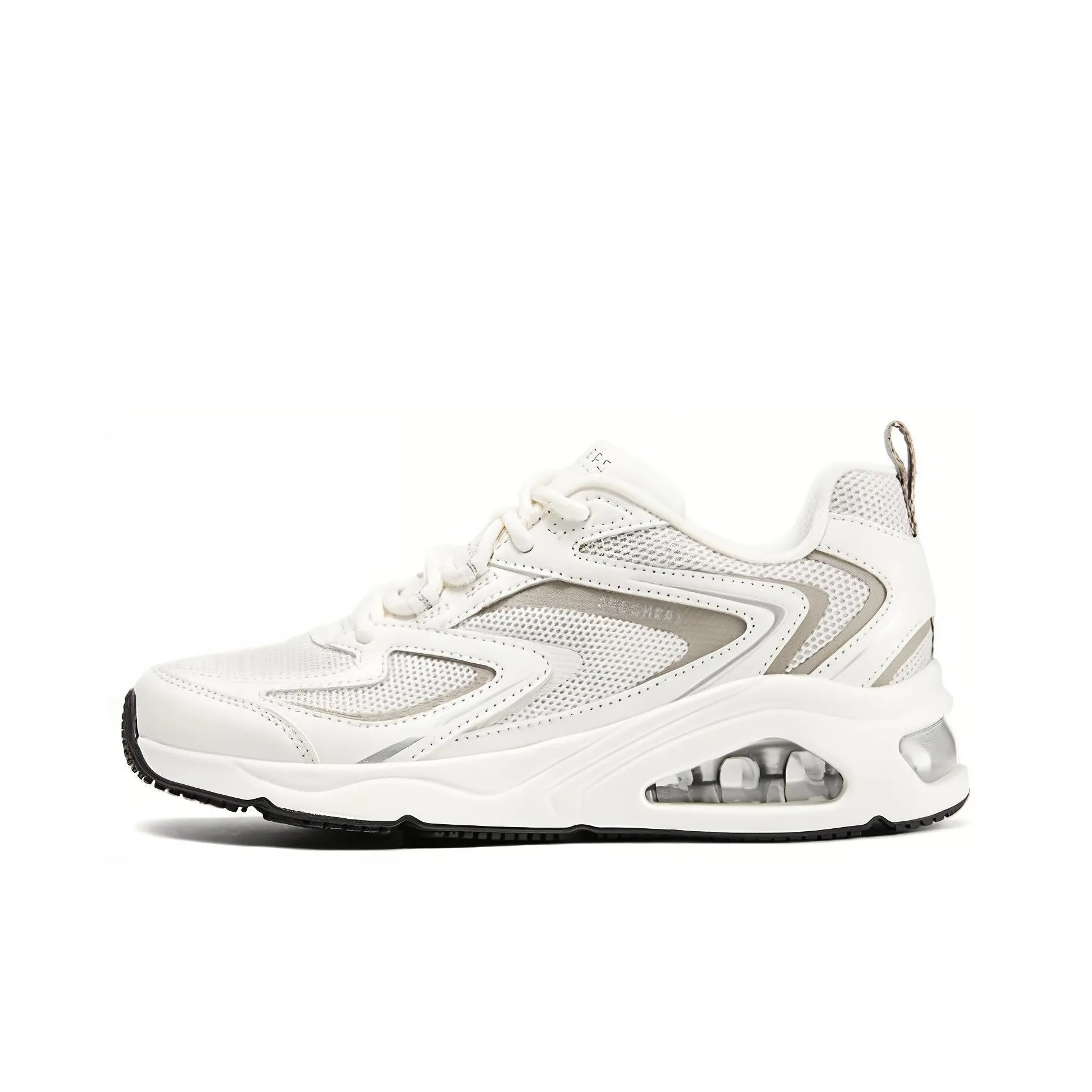 Skechers Tres Air Uno Устойчивый к истиранию Дышащие Низкие Кроссовки для Бега Женские Белые