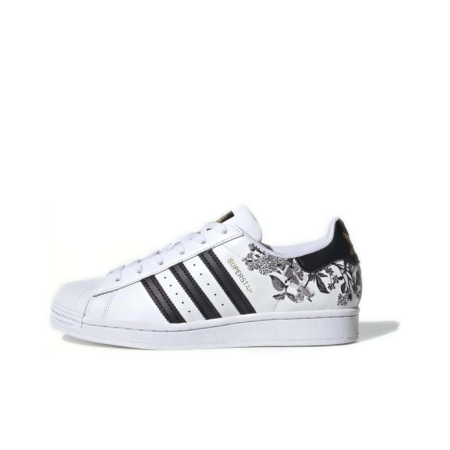 Adidas Superstar Black Floral Women's