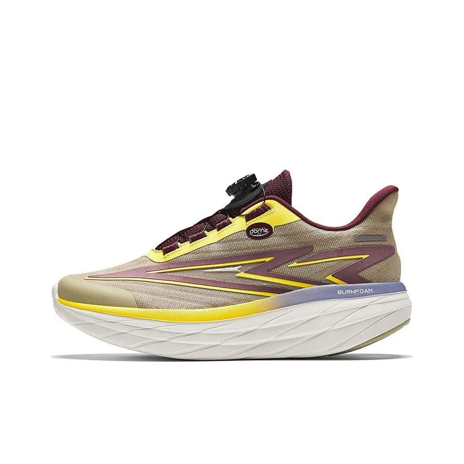 Sprandi Rolling Dome Lite Running Shoes Men's Low Top Toffee Yellow/Wine Red Purple/Yellow Cream 6