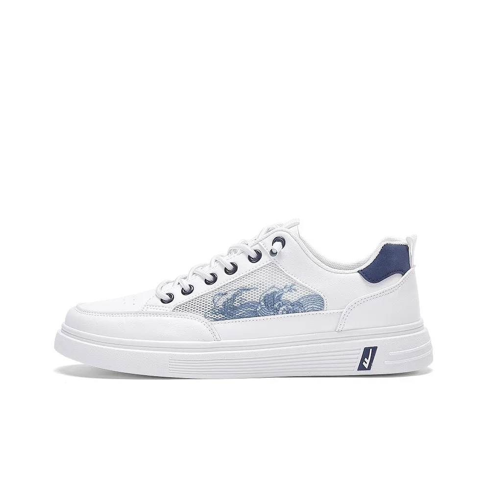Warrior Trendy Versatile Breathable Mesh Comfortable Height Increasing Low Top Skateboard Shoes Men's