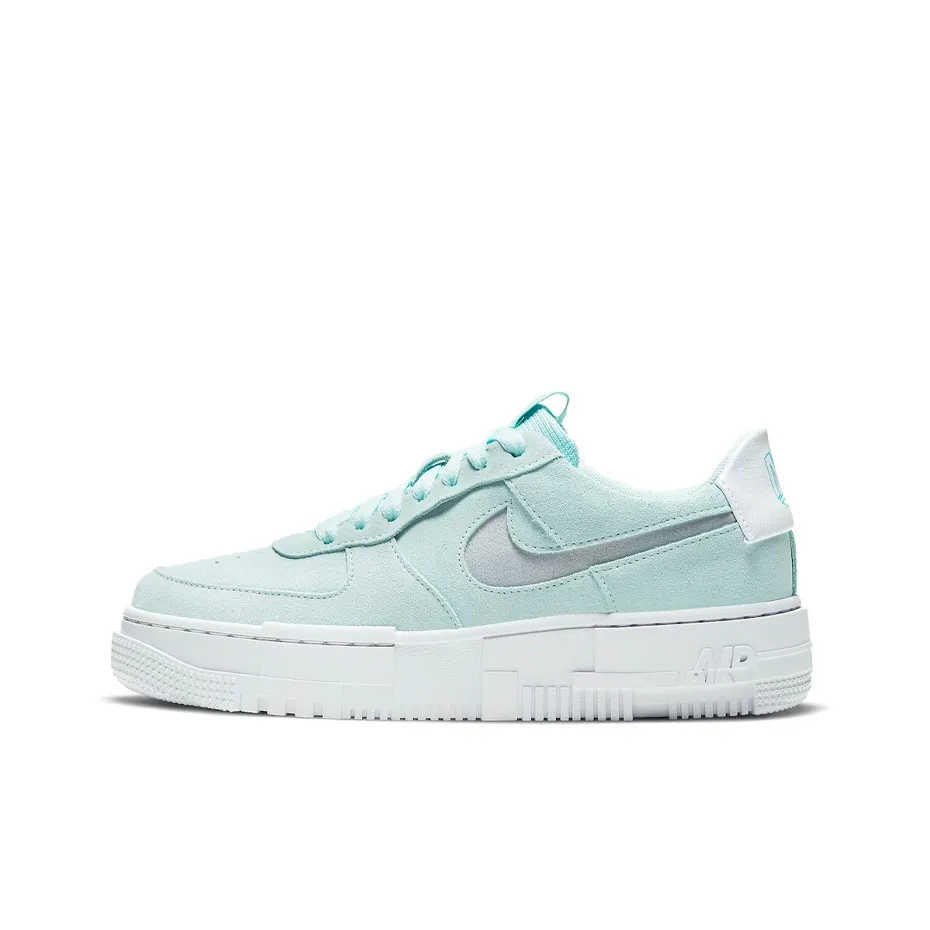 Nike Air FORCE 1 Pixel Mint Green Низкие Скейтбординг Кроссовки Женские Мятно-зеленый