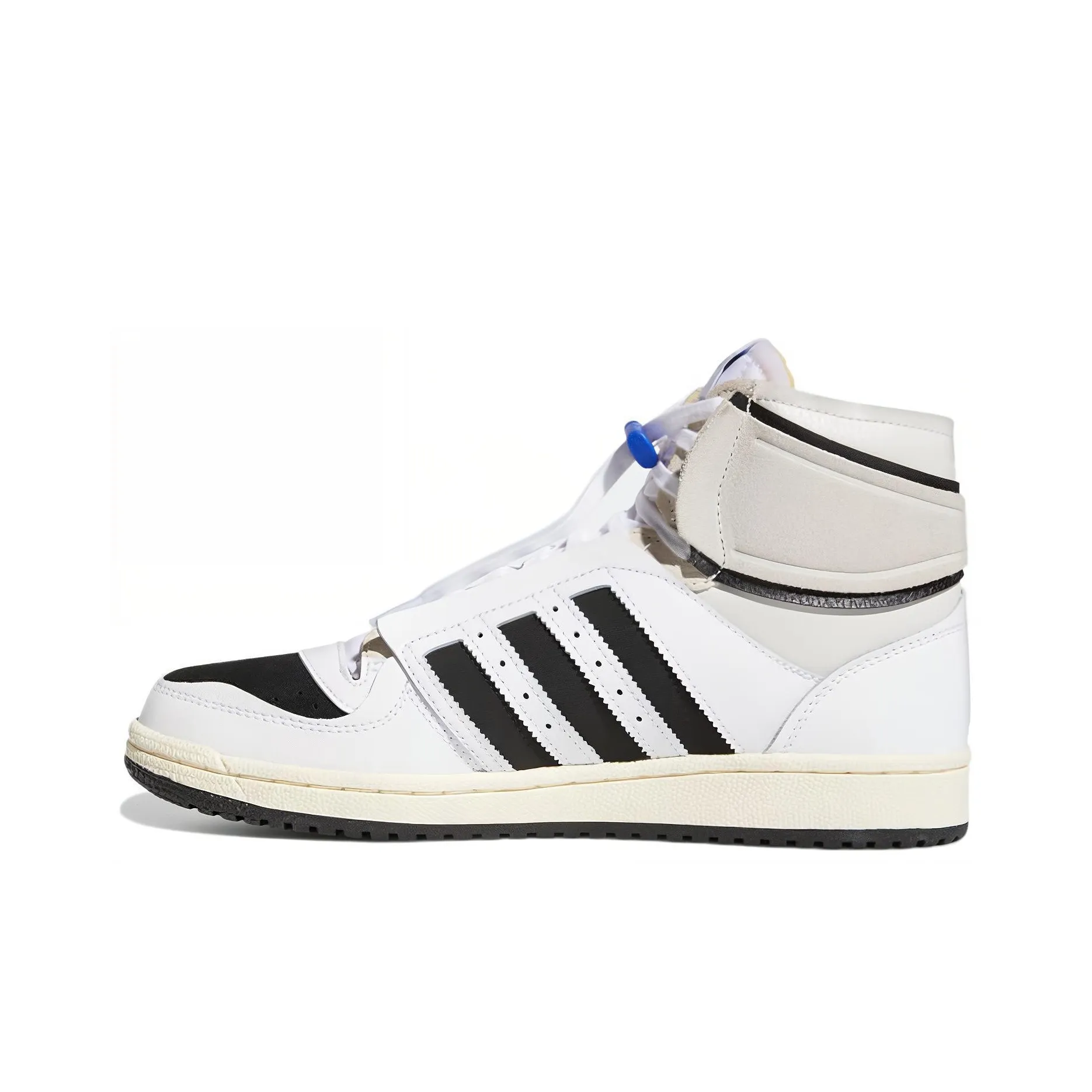 Adidas Originals Top Ten DE Покрытие Против скольжения Амортизация Высокий топ Скейтборд Кроссовки Унисекс Белый Черный