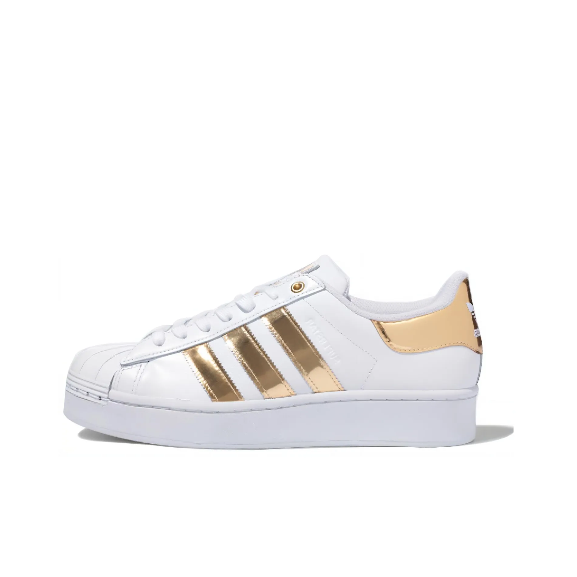 Adidas Superstar Bold 'White Gold Metallic' Women's