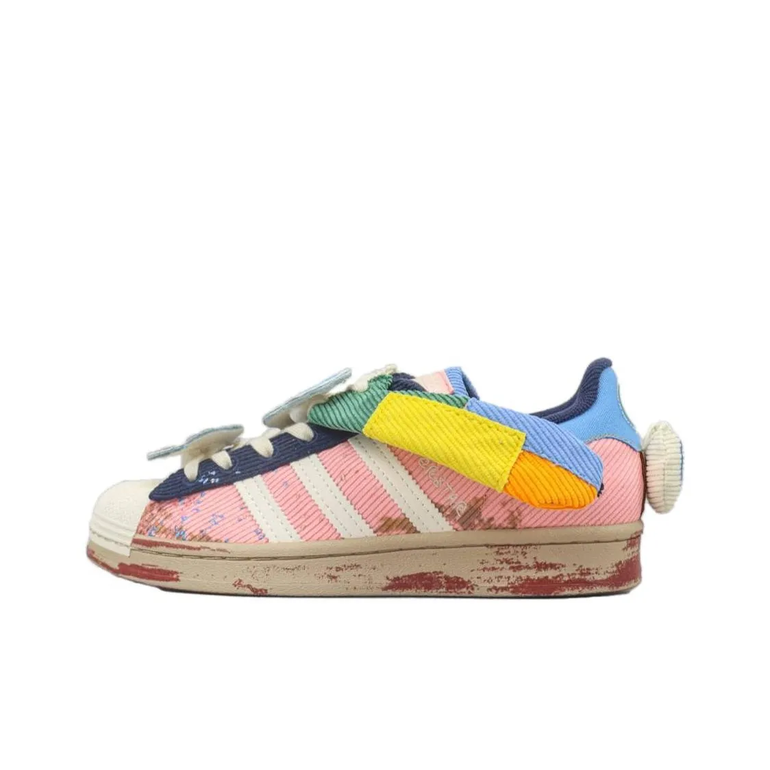 Melting Sadness X Adidas Originals Superstar Skateboard Shoes Unisex Low Top Pink/White