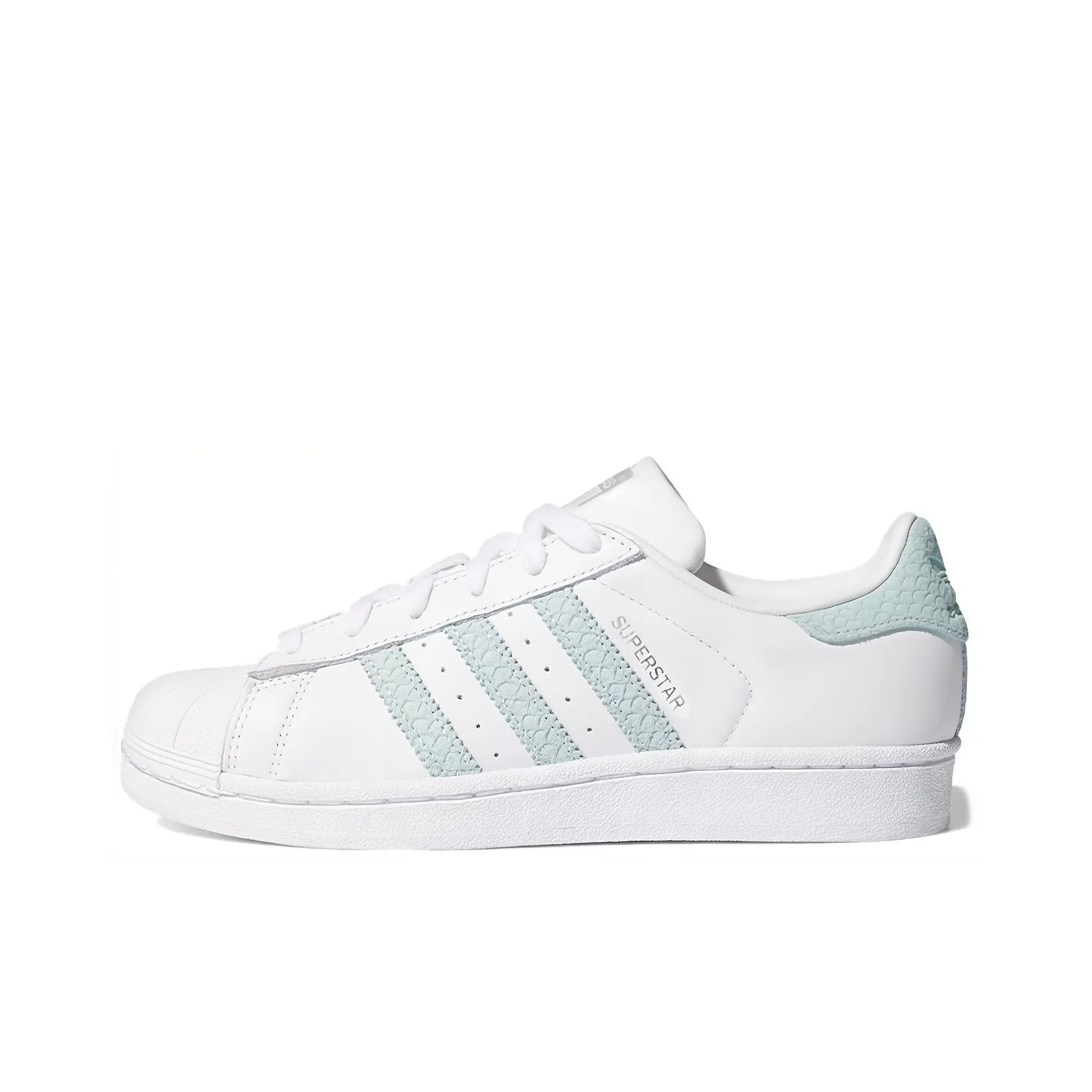 Adidas Originals SUPERSTAR LOW Топ Скейтборд Кроссовки Женские Белые Серые Зеленые