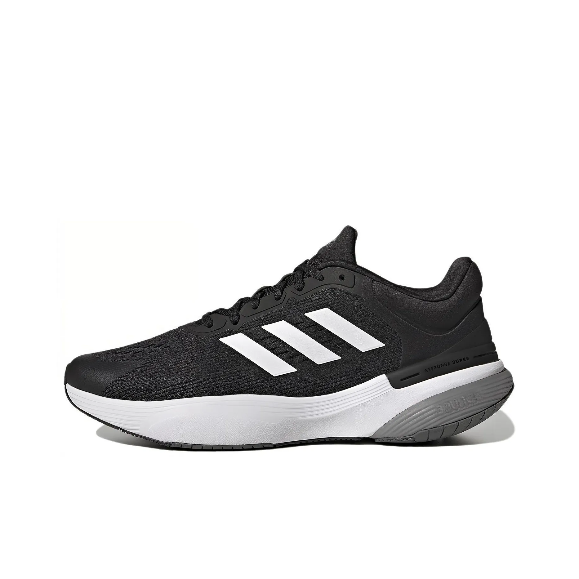 Adidas Response Super 3,0 Устойчивый к истиранию Дышащие Низкие Беговые кроссовки Мужские Черно-белые