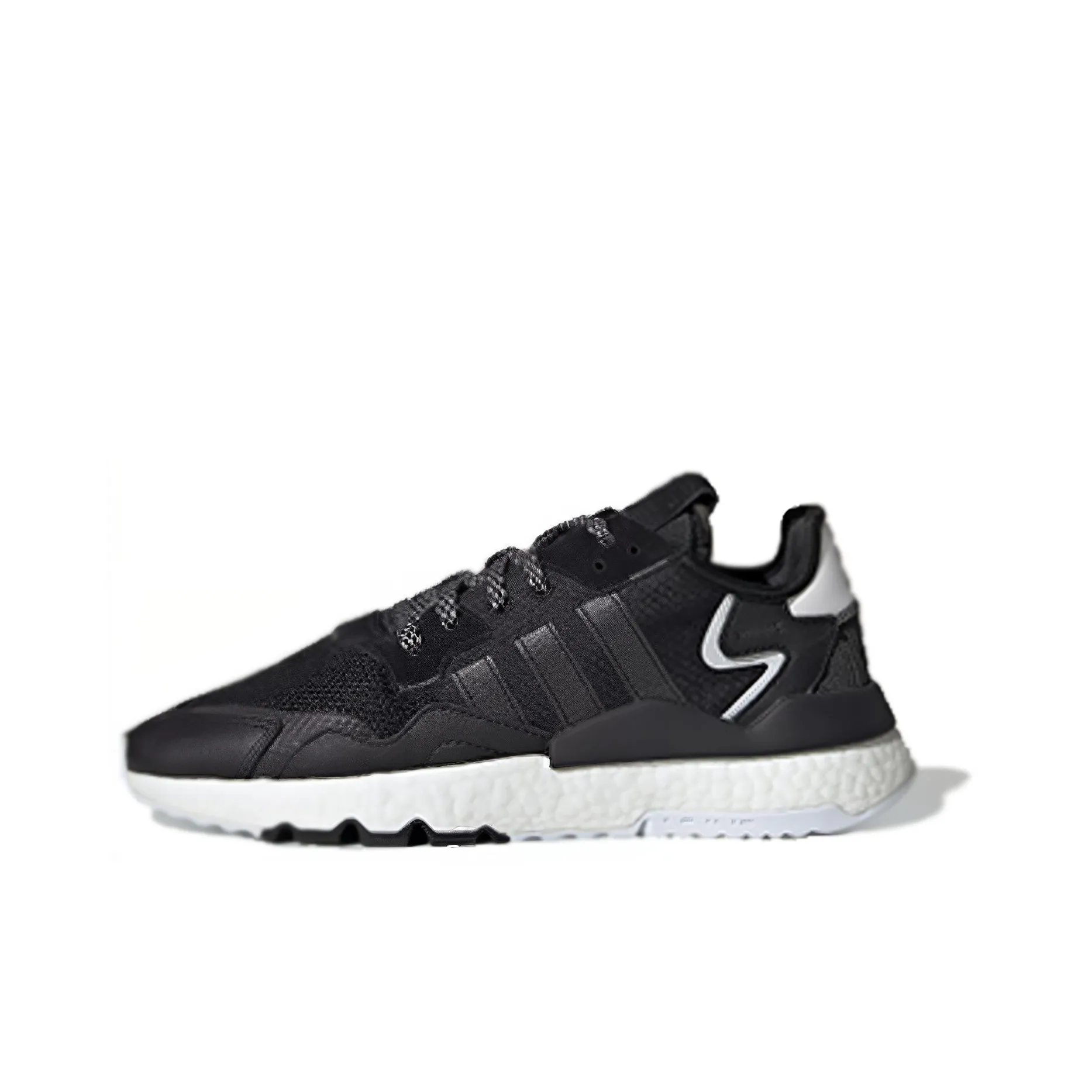 Adidas Originals Nite Jogger Шокабойеры Противоскользящий Низкий Топ Кэжуал Унисекс Черный