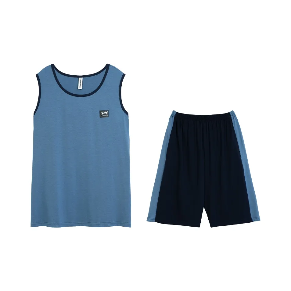 WOLFSFUL Пижамный комплект Мужской Глубокий синий