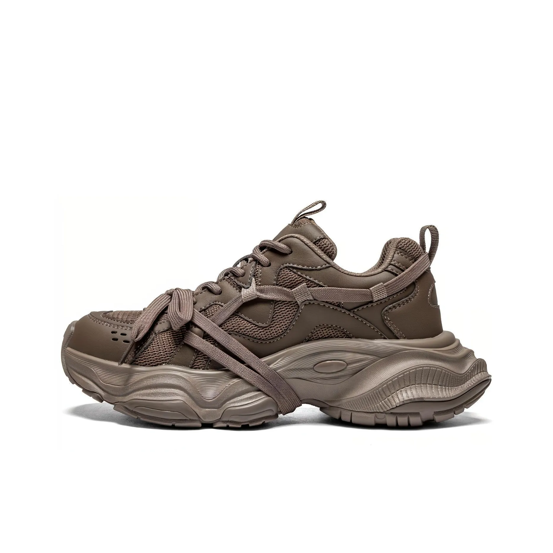 KAPPA Спина против скольжения устойчивый к истиранию низкий топ кроссовки с подошвой женские хаки серый