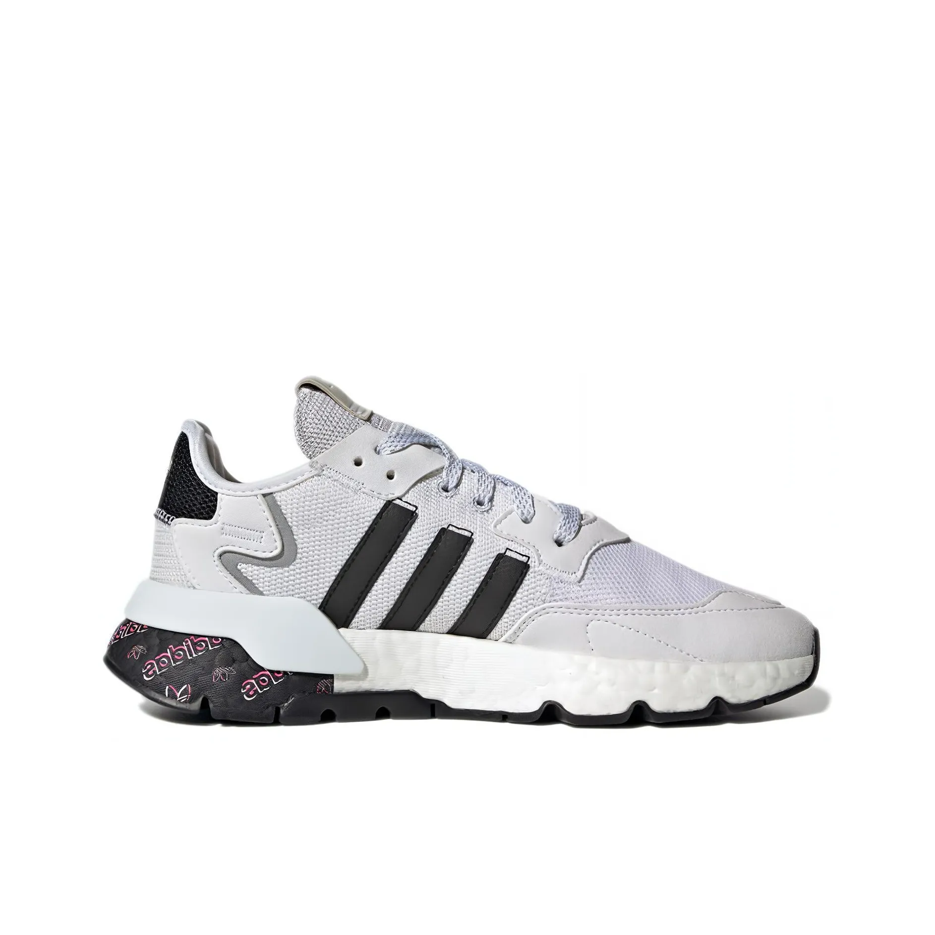 Adidas Originals Nite Jogger Устойчивый к истиранию Низкий Топ Casual Женский Белый Черный Серый