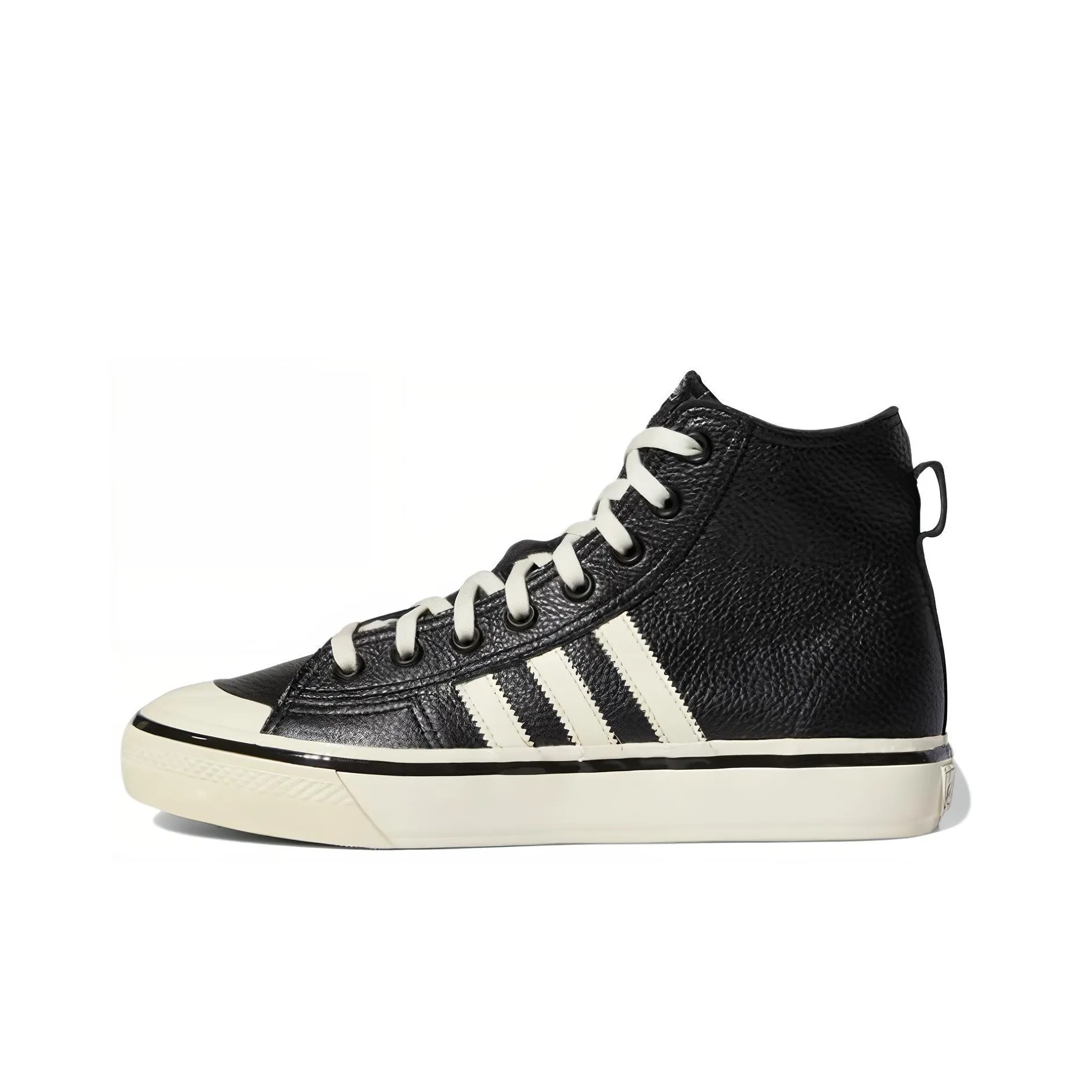 Adidas Originals Nizza Hi Rf 74 Slip-resistant Abrasion-resistant High Top Skateboard Shoes Unisex Black White Adidas Originals Nizza Hi Rf 74 Противоскользящие устойчивые к истиранию высокие топы кроссовки для скейтбординга унисекс черный белый