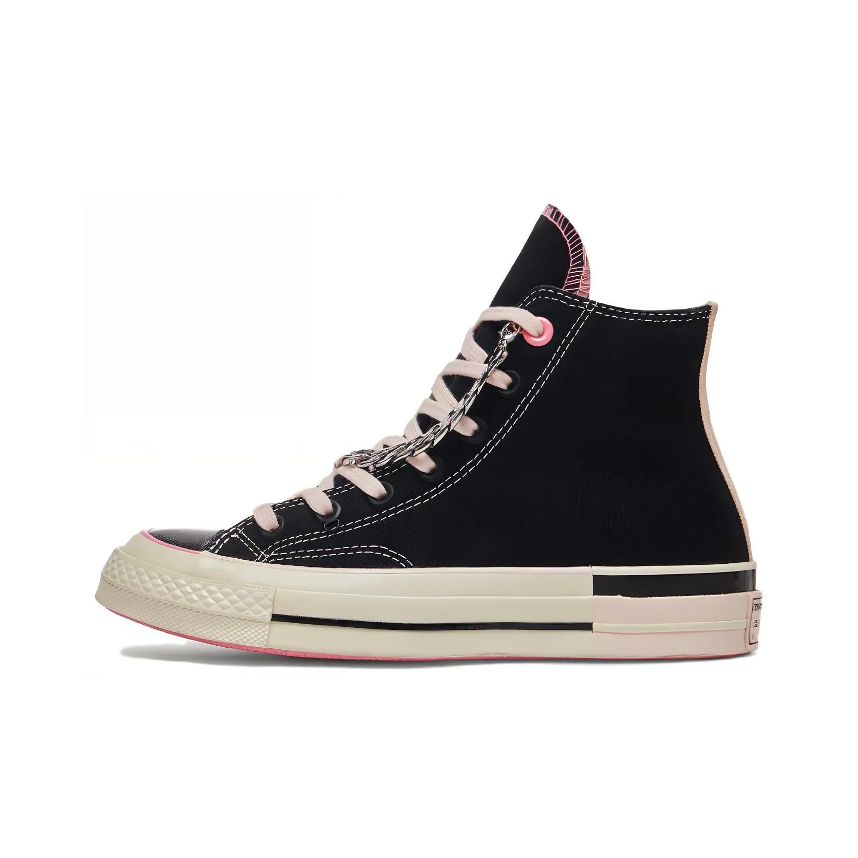 Converse 1970s High-Top Canvas Shoes Women's Black Pink