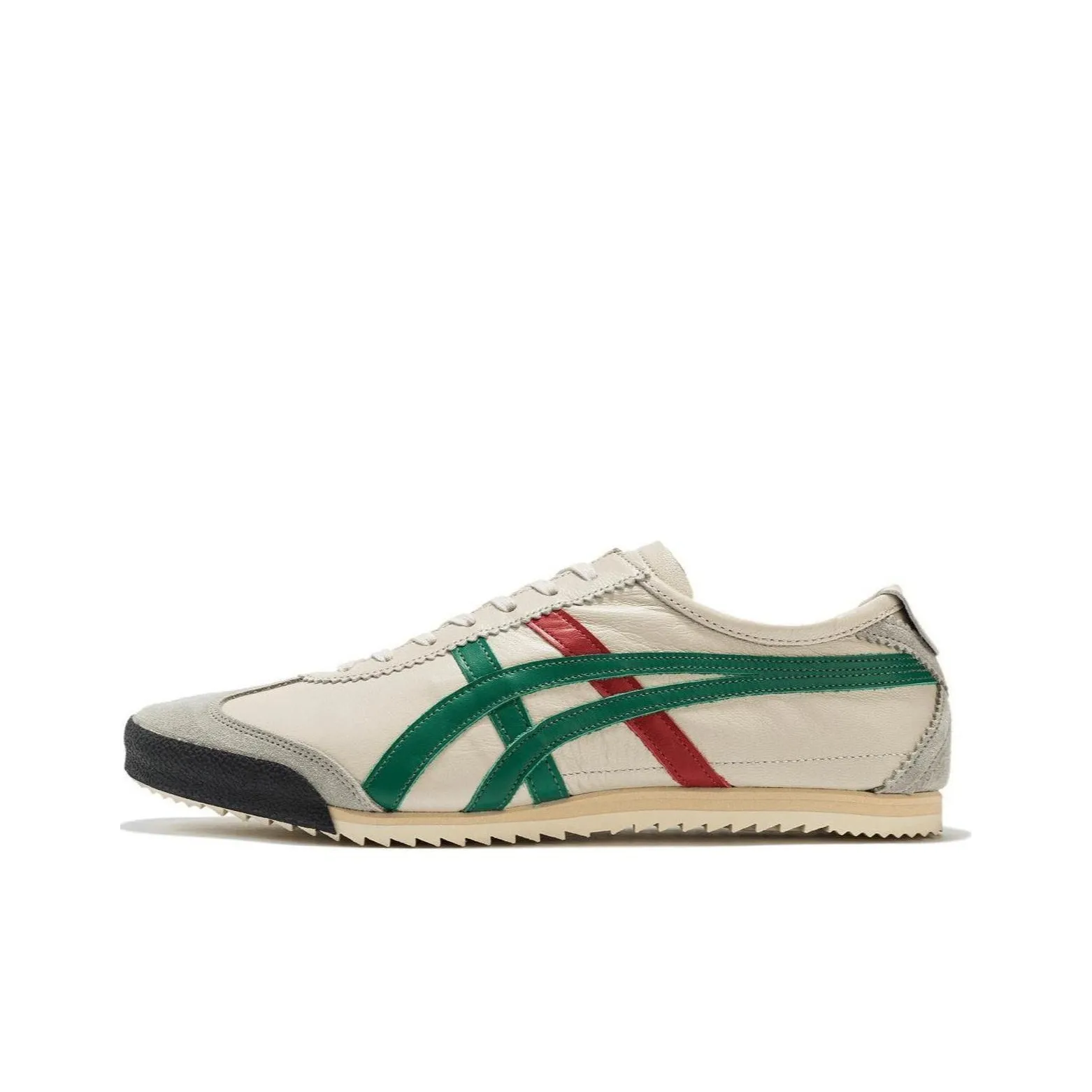 Onitsuka Tiger MEXICO 66 Износостойкий и Легкий Низкий Топ Беговые Кроссовки Женские Бежево-зеленый