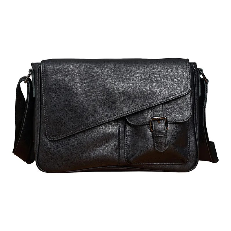 DOSRFINI Сумка через плечо из коровьей кожи сумка обычная мужская черная