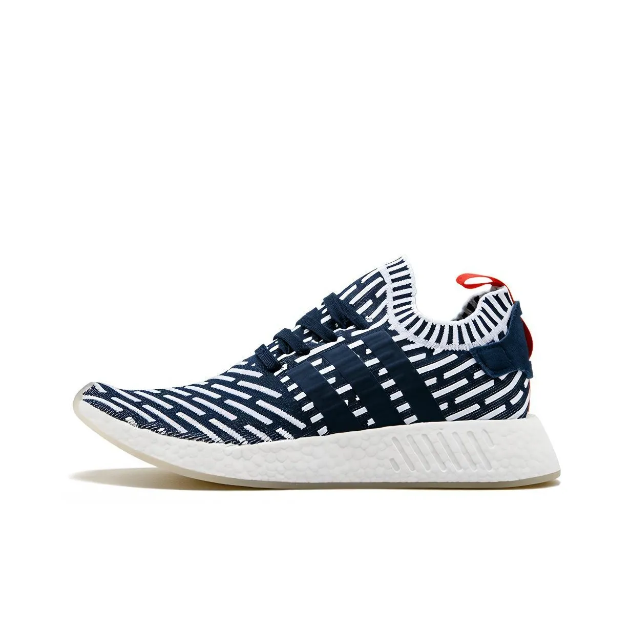 Adidas Originals NMD_R2 Темно-синий Синий Белый Нескользящий Легкий Низкий Топ Повседневный Унисекс Белый Синий