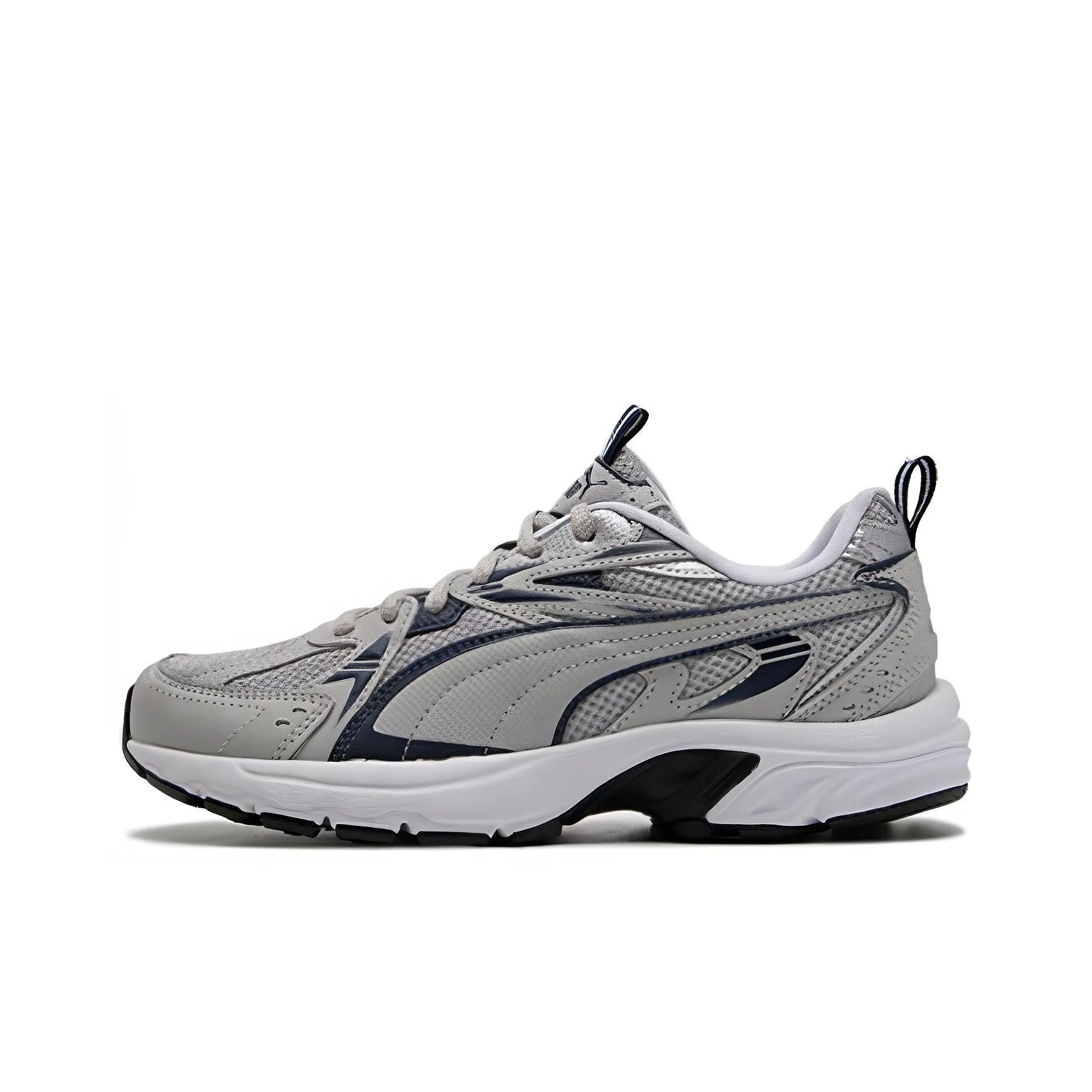 PUMA Milenio Shock Absorbers Slip-resistant Abrasion-resistant Low Top Беговые кроссовки Unisex Серый Белый