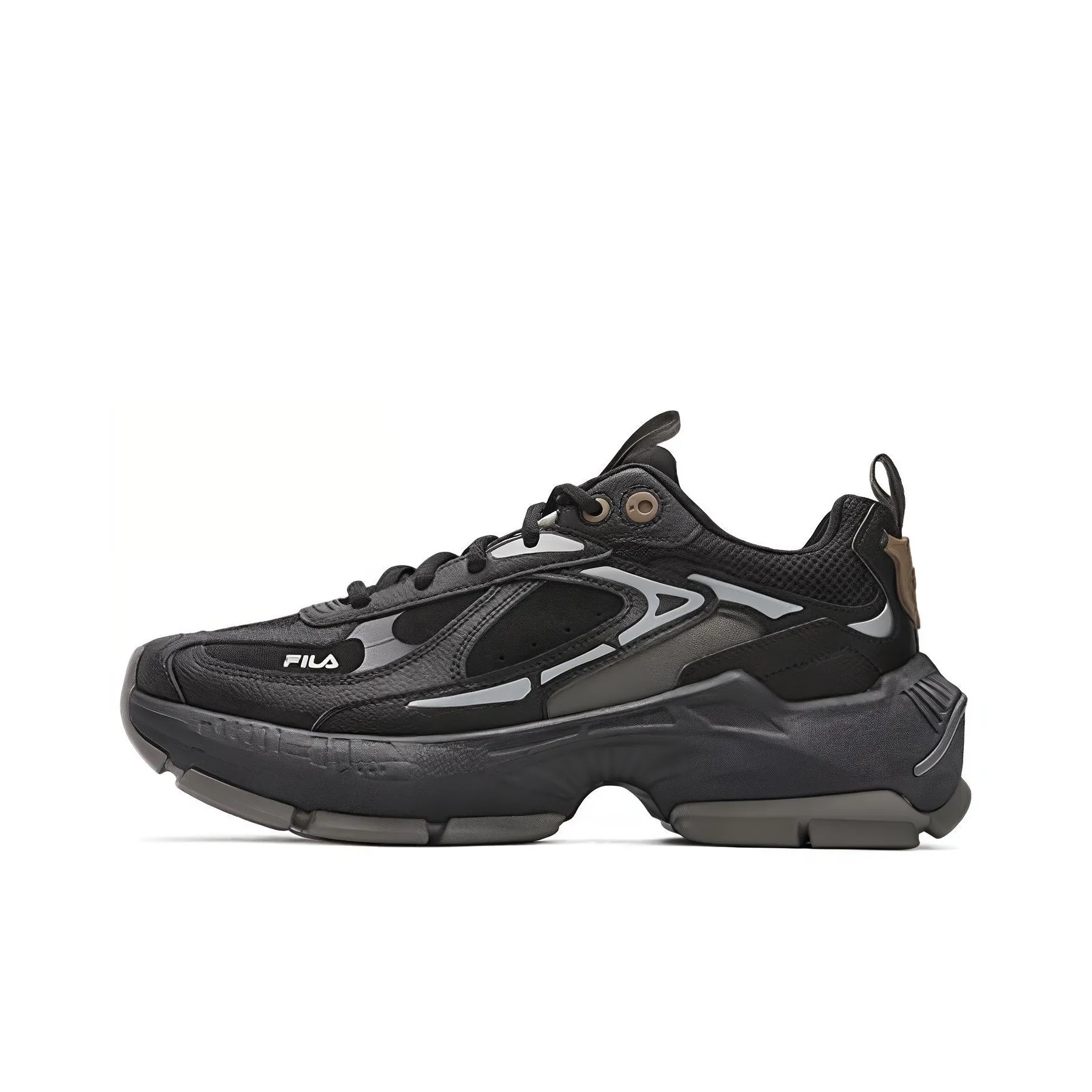FILA CICLONE Height Increasing Cushioning Lightweight Low Top Chunky Sneakers Men's Black Gray