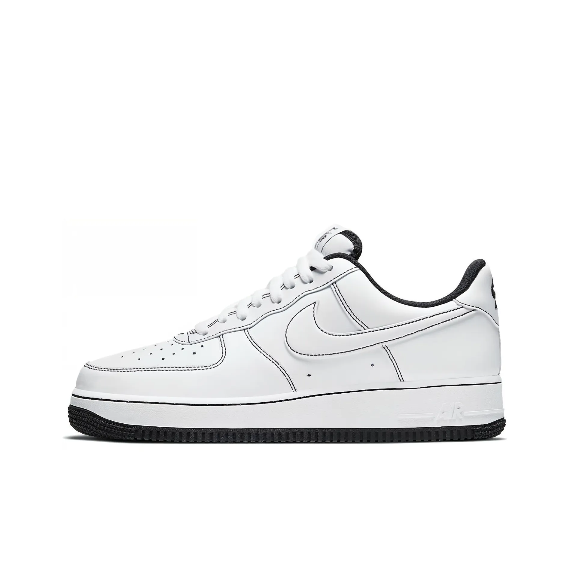 Nike Air Force 1 Low Топ Скейтборд Кроссовки Унисекс Черный Белый