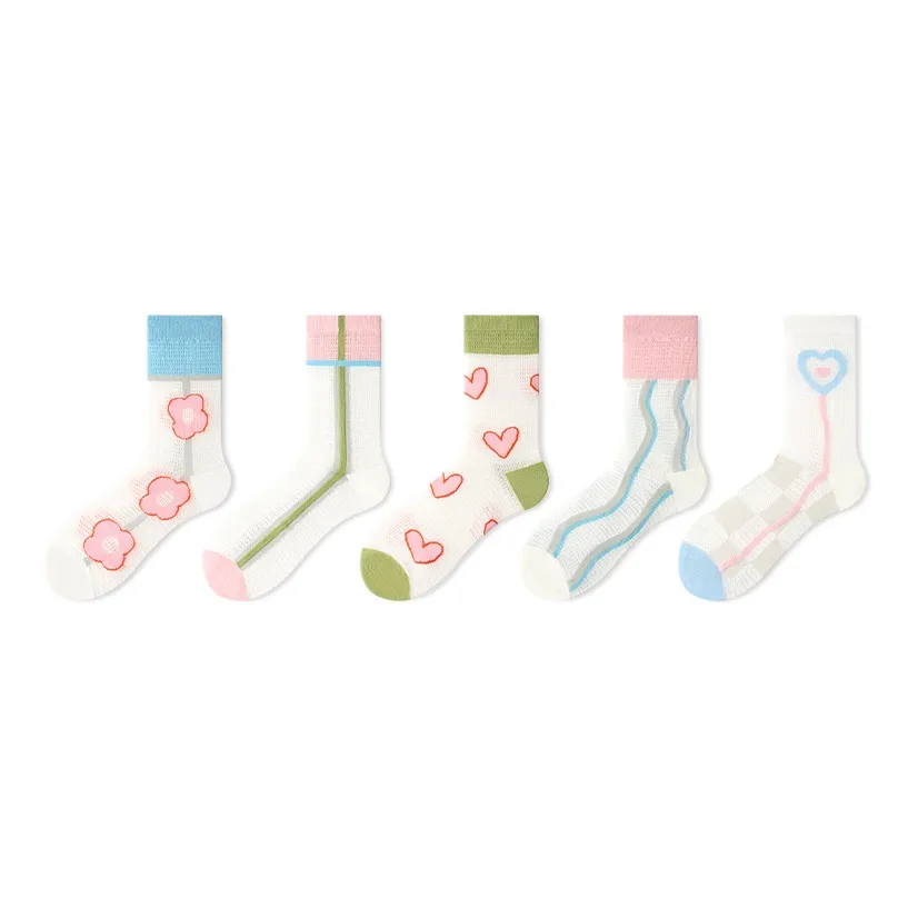 Primeet Mid Calf Socks Women's 5 Pack