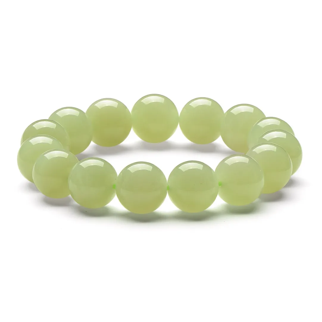 MARY WINDSOR Hetian Jade Bracelets Men's Pale Greenish White Jade