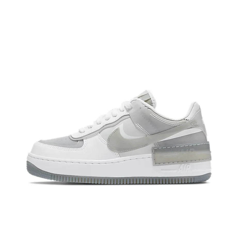 Nike Air FORCE 1 Shadow Particle GREY Покрытие Slip-resistant Низкий топ Скейтбординг Кроссовки Женские Серый Белый