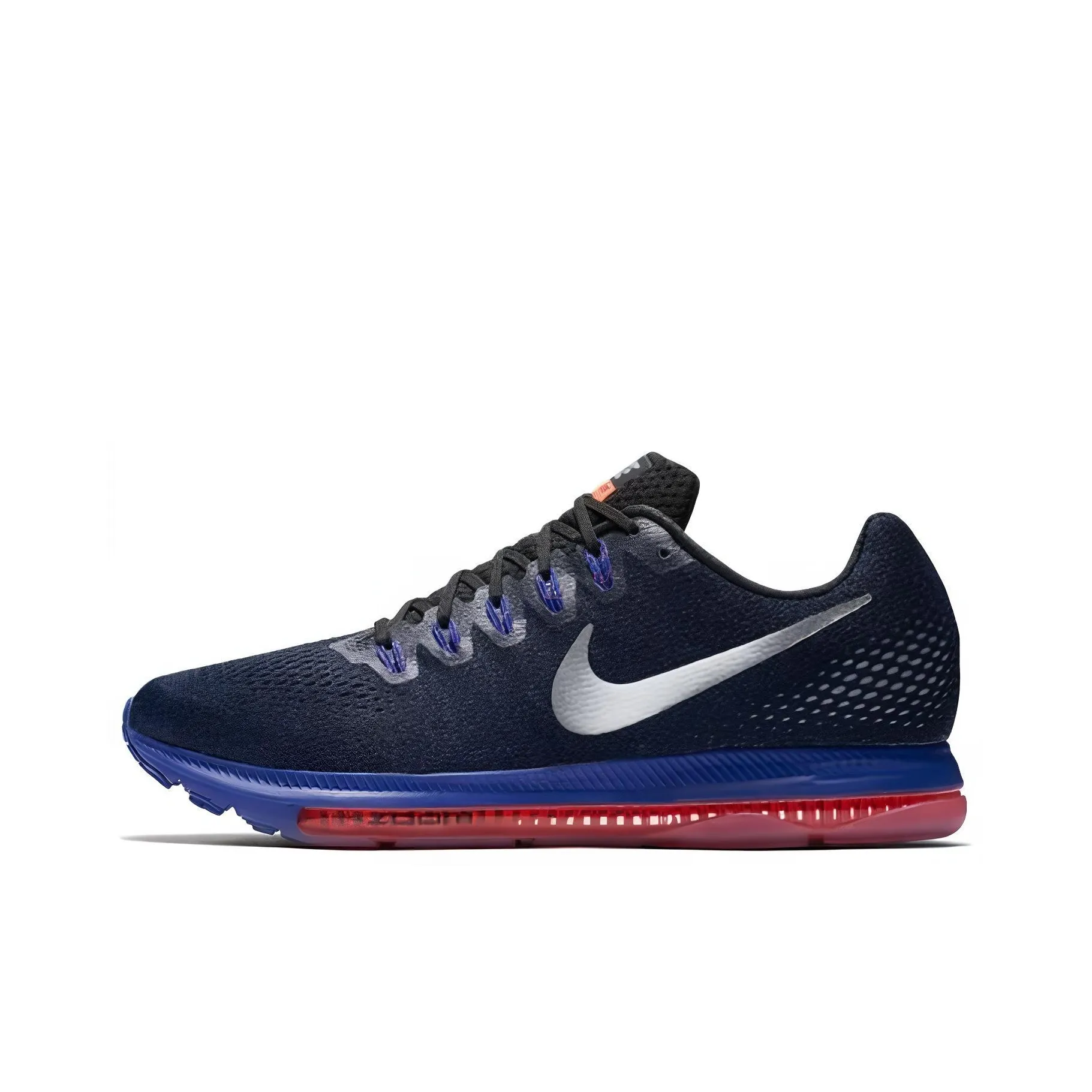 Nike Zoom All Out Shock Absorbers Slip Resistant Breathable Low Top Running Shoes Men's Blue Silver