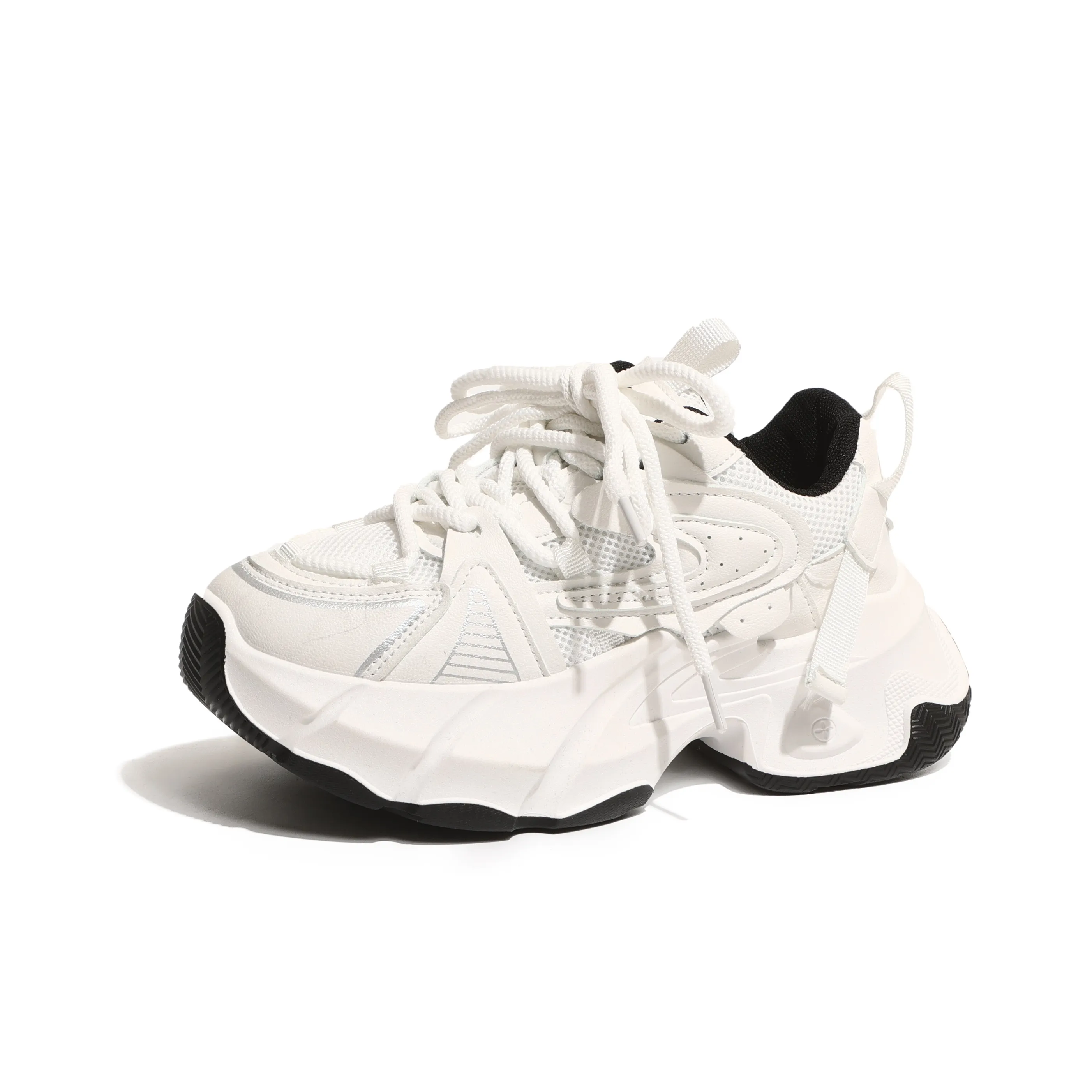 Moon Veil Anti-Slip Wear-Resistant Breathable Lightweight Height Increasing Low-Top Chunky Sneakers Women's